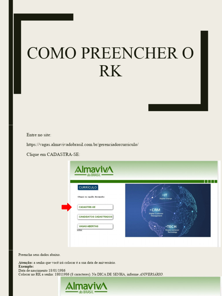 RK - Guia para Preencher | PDF