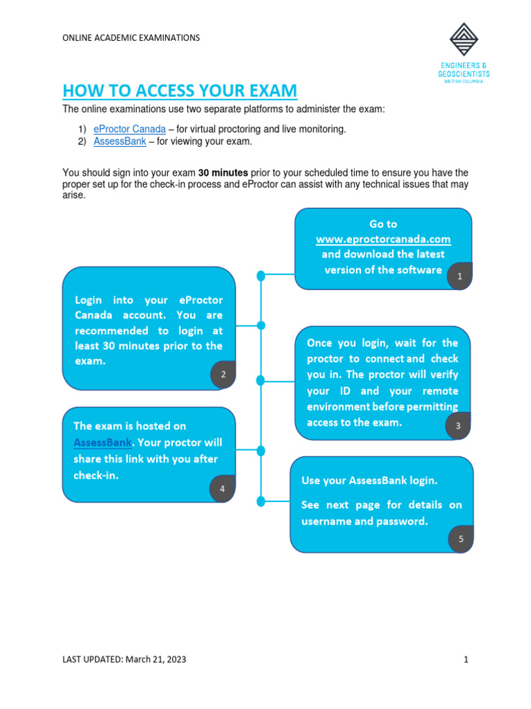 Accessing Online Academic Exams Guide | PDF | Password | Computing
