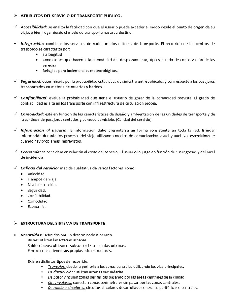 4 - Transporte Urbano de Pasajeros - Segunda Parte | PDF | Transporte ...
