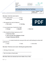 Gr.5 - Social Studies Revision Sheet - Final