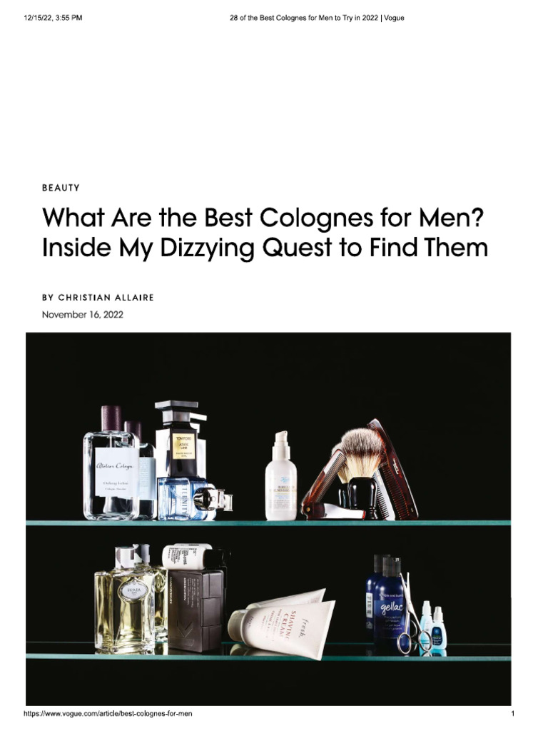 Best Colognes For Men (Vogue) | PDF