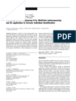 Subtyping mtDNA haplogroup H by SNaPshot minisequencing