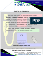 Carta de Trabajo