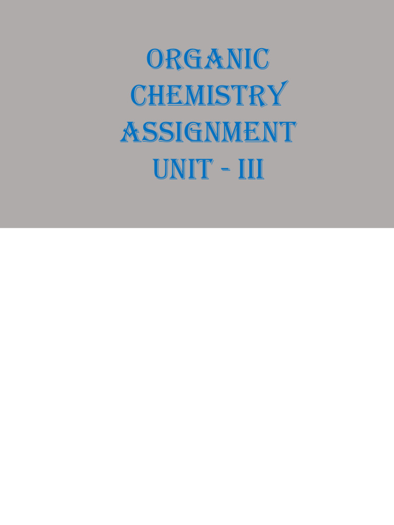 Oc - Unit 3 | Download Free PDF | Chemistry | Organic Chemistry