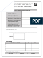 Ficha de Inscripcion de Candidatos Al Municipio Escolar 2023