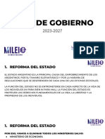 El Plan de gobierno de Javier Milei.