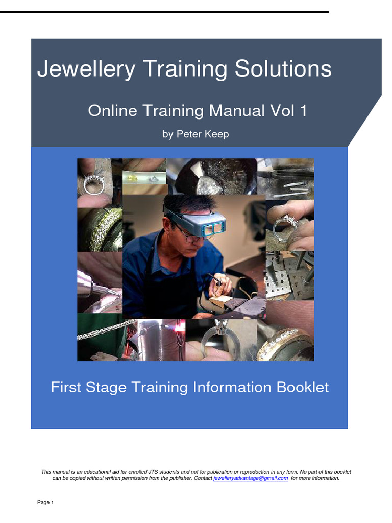 Jewellery Training Solutions Online Training Manual Vol 1 PDF