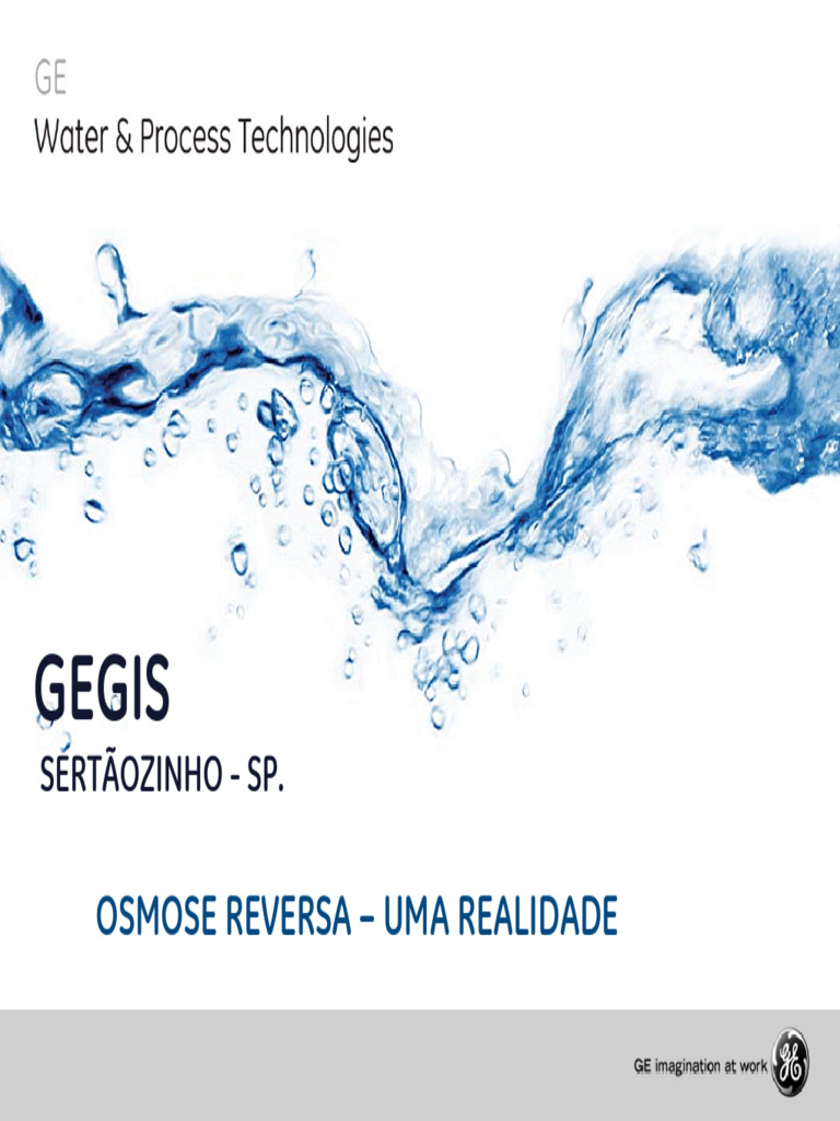 Sistema Osmose GE - Water & Process | PDF