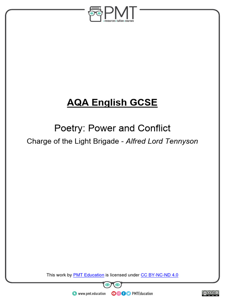 The Charge of The Light Brigade Alfred Lord Tennyson Unlocked PDF