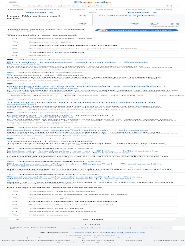 Diccionario Google Traductor Aleman Espanol