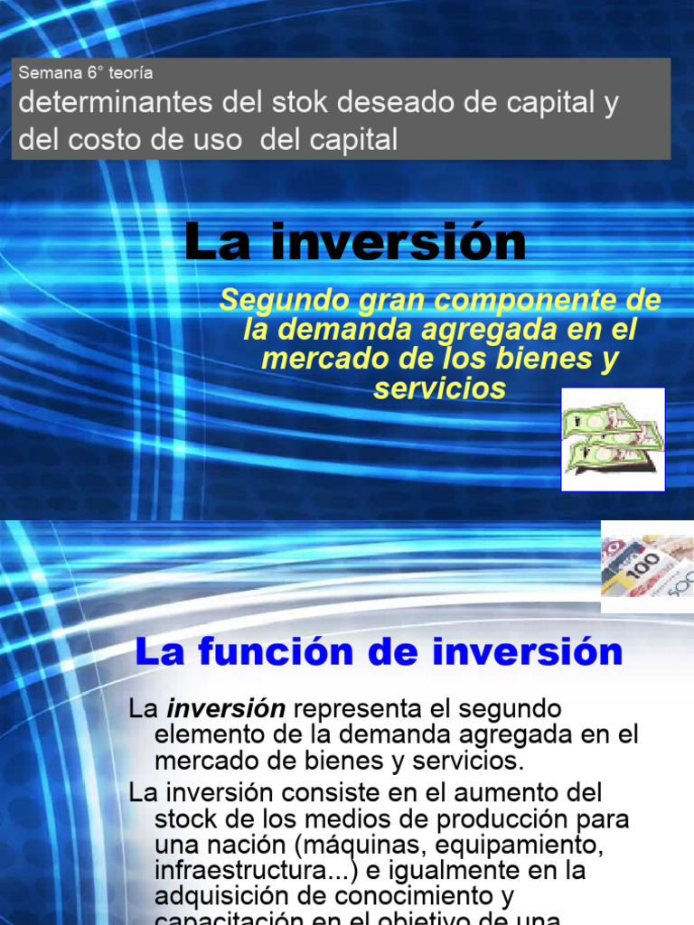 CAPITULO 6 LA INVERSION | PDF | Inversiones | Capital (economía)