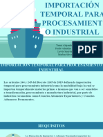 Import Temporal Procesamiento Industrial