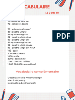 Cours 10 Fiche Vocabulaire