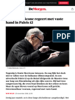 Ennio Morricone Regeert Met Vaste Hand in Paleis 12 - de Morgen