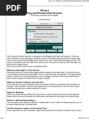 Flag and Pennant Chart Pattern Scanner