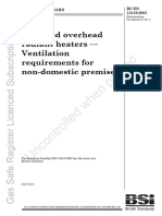 BS 13410-2001 Ventilation For Commercial Overhead Radiant Heaters