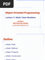 Lecture 7 Static Class Members