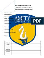Annexure 3 - Weekly Progress Report - Summer Internship 2022