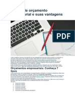 7 Tipos de Orçamento Empresarial e Suas Vantagens