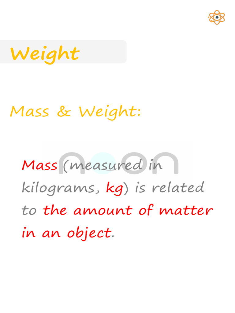 Mass and Weight | PDF | Teaching Methods & Materials | Science ...