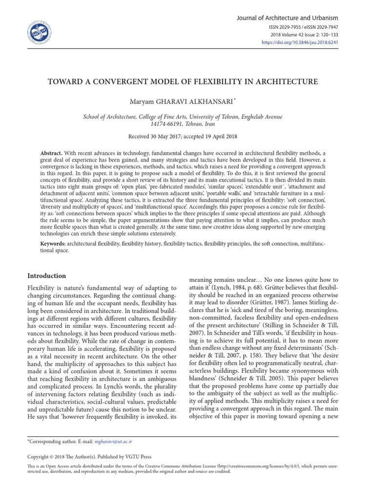 A Convergent Model of Flexibility in Architecture | PDF