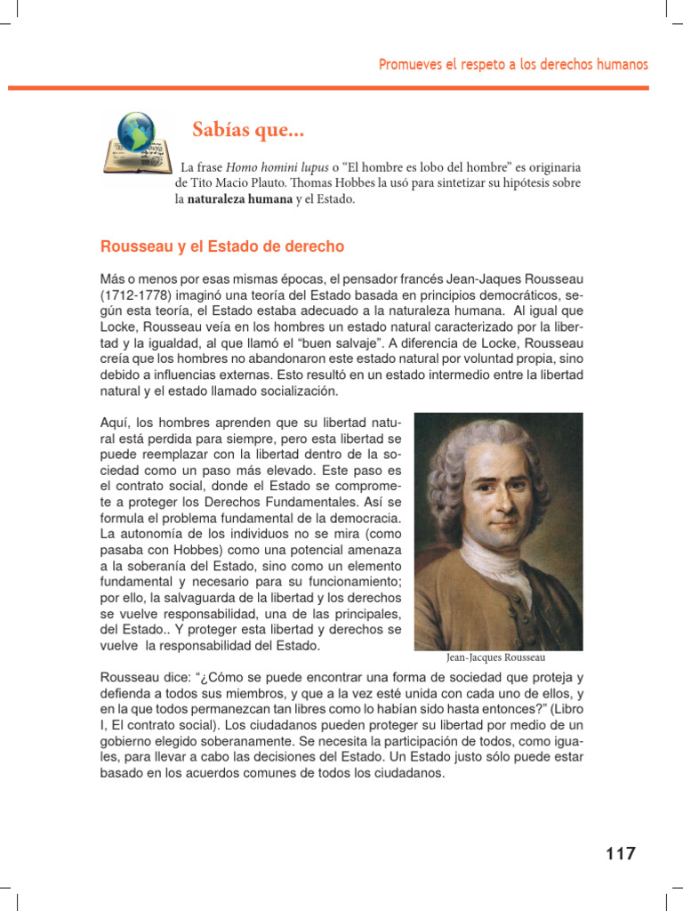 Rousseau y los Derechos Humanos en Democracia | PDF | Contrato social ...