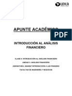 3 - AEA5047 - C6 - Apunte Académico Clase 6 Introducción Al Análisis Financiero