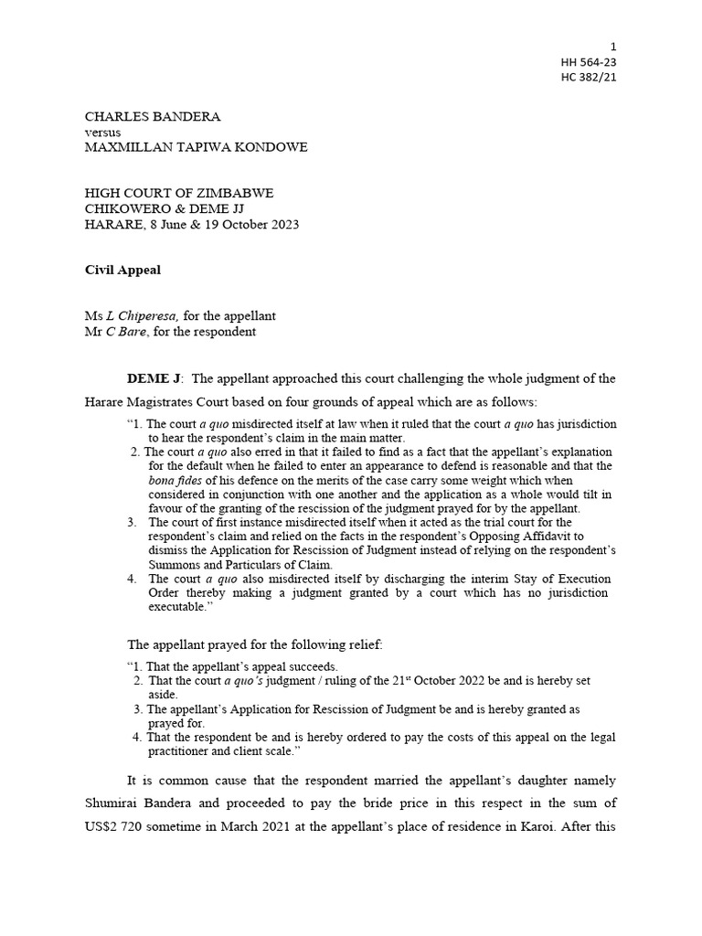 Appeal on Rescission of Judgment | PDF | Judgment (Law) | Default Judgment