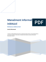 Manažment Informačných Inštitúcií (Dočasný Učebný Text)