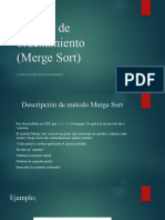 Método de Ordenamiento Merge Sort