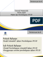 Materi IPS Ke 8 Model Interaktif Dalam Pembelajaran IPS SD