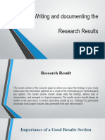 Writing and Documenting The Research Results