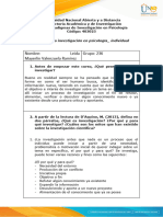 Matriz 1 - La Investigación en Psicología - Individual. Real - MAYE