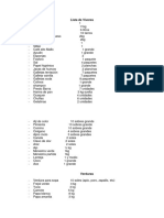 Lista de Víveres.