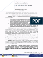 E.O. No. 01 2023 Order Reorganizing The Municipal Task Force To Elcac and Directing For The Adoption of A Peace Framework