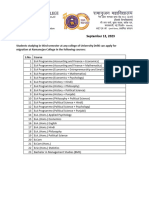 Inter College Migration Notice 2023