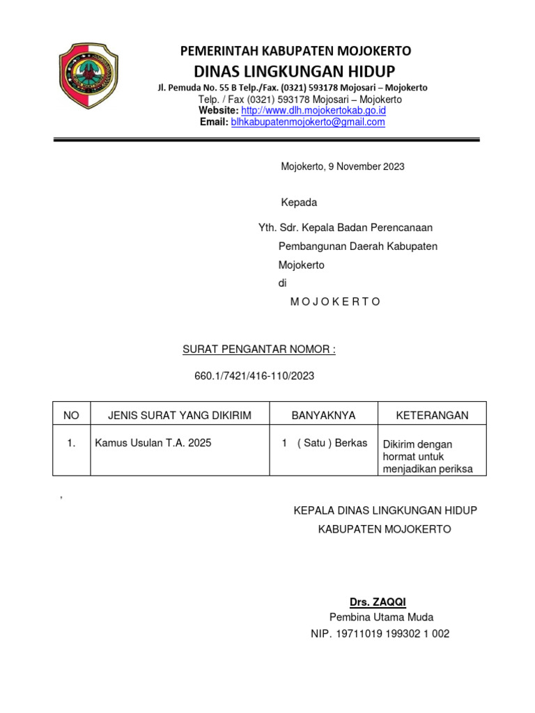 Surat pengantar kamus usulan ta 2025 gabung pdf pdf