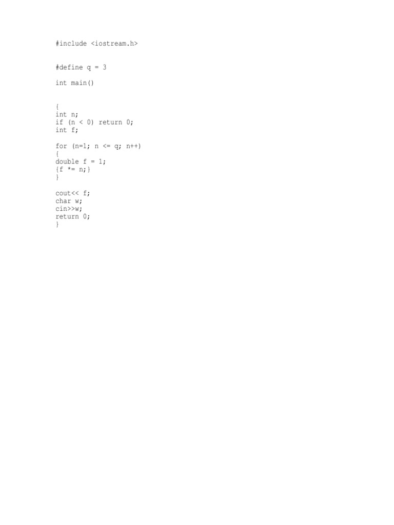 C++ Program for Factorial Calculation | PDF