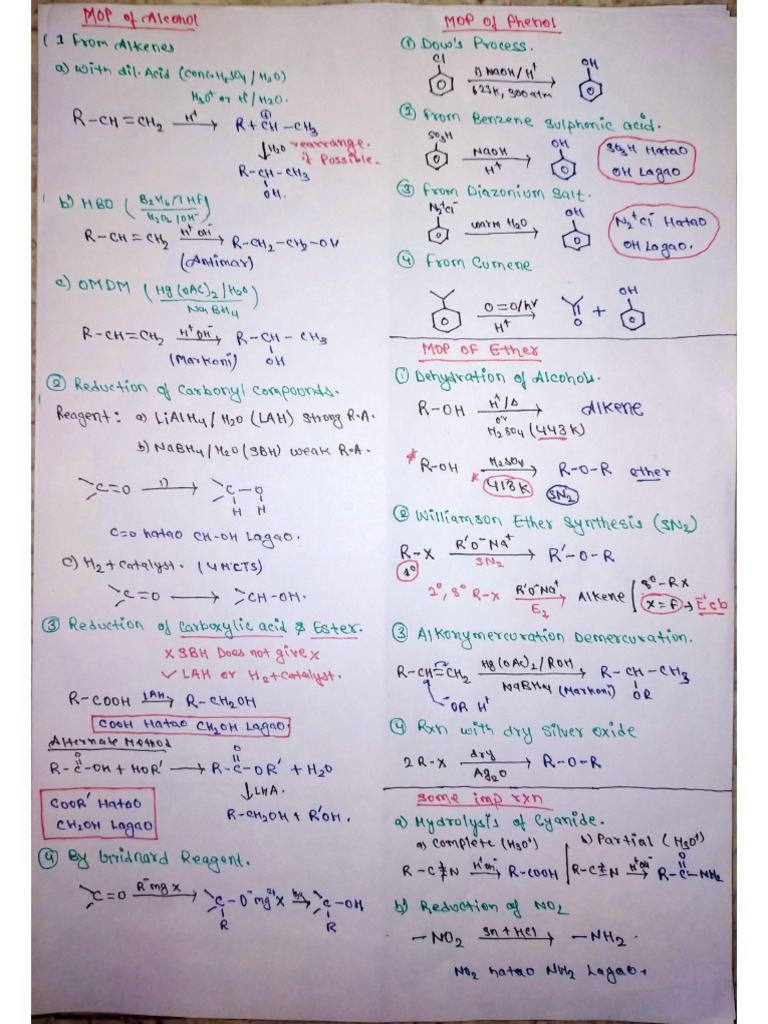 Alcohol Phenol and Ether | PDF