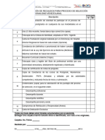 Lista de Verificación de Recaudos para Proceso de Selección