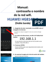Manual Cambio de Contraseña o Nombre de La Red Wifi - Huawei Hg8145v5