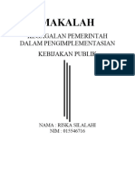 MAKALAH Kegagalan Pemerintah Dalam Implementasi