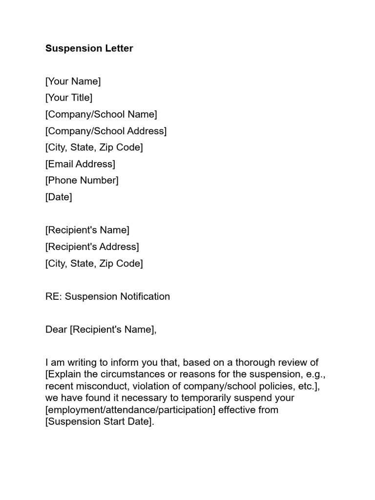 Suspension Letter PDF
