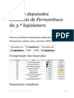 Lista de Deputados Estaduais de Pernambuco Da 3. Legislatura - Wikipédia, A Enc