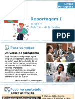 Reportagem I: 2 Série Aula 14 - 4 Bimestre