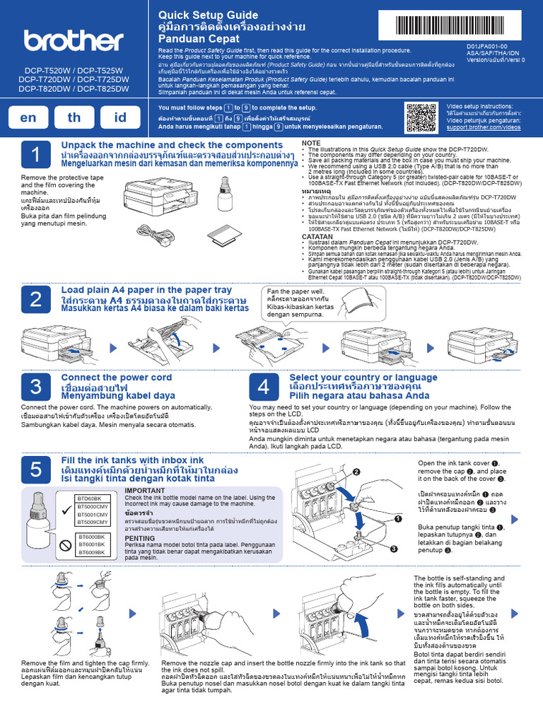 Manual Brother T520W | PDF