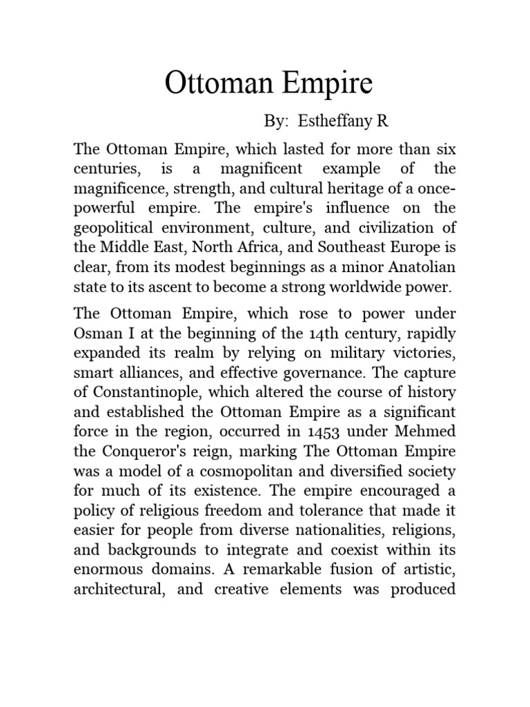 Ottoman Empire PDF Ottoman Empire