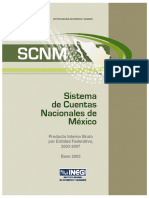 SCNM. Producto Interno Bruto Por Entidad Federativa 2003-2007, Base 2003 - INEGI - 000531