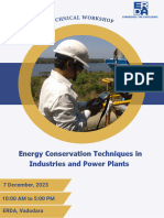 Workshop On Energy Conservation Techniques in Industries and Power Plants - 3 Dec 23