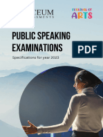 The Syllabus - Public Speaking Examinations 2023